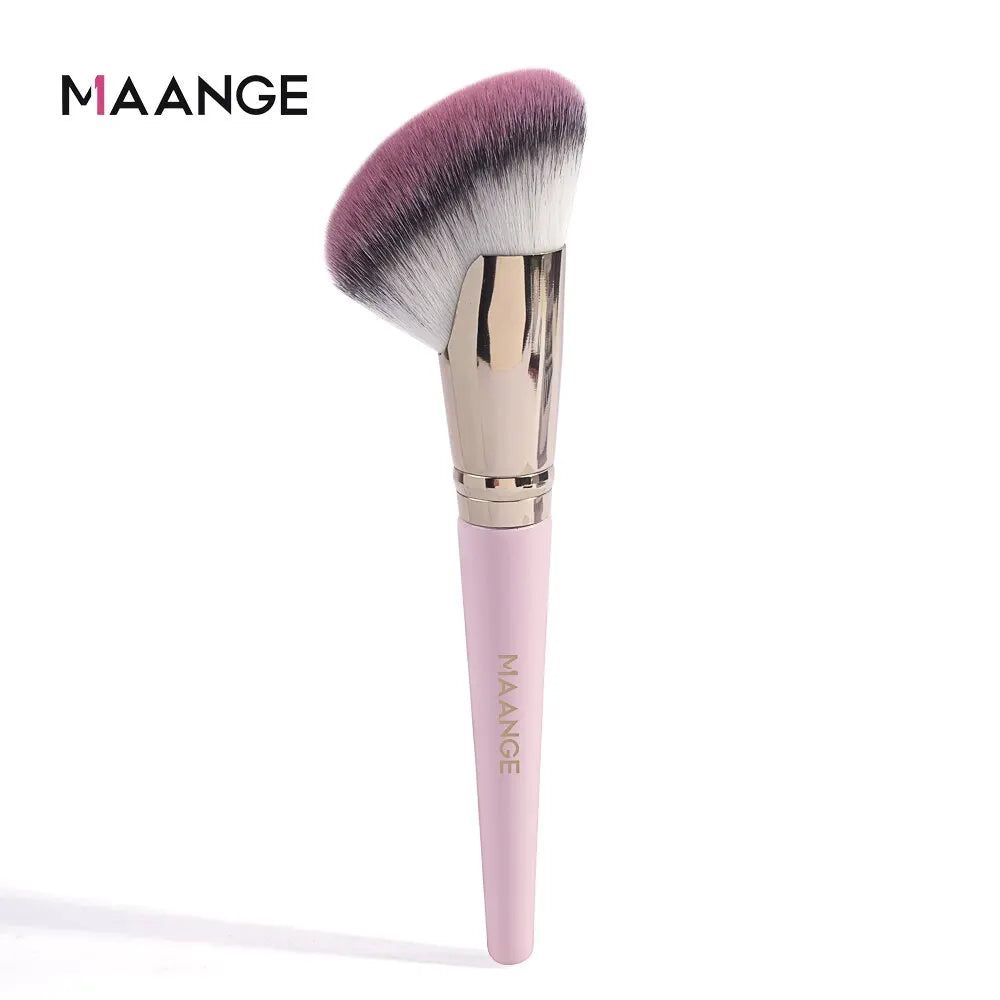 MAANGE Dense Blush Bronzer Brush Angled Makeup Brush Premium Brush Perfect For Face Contouring Highlighting For Creams Powders