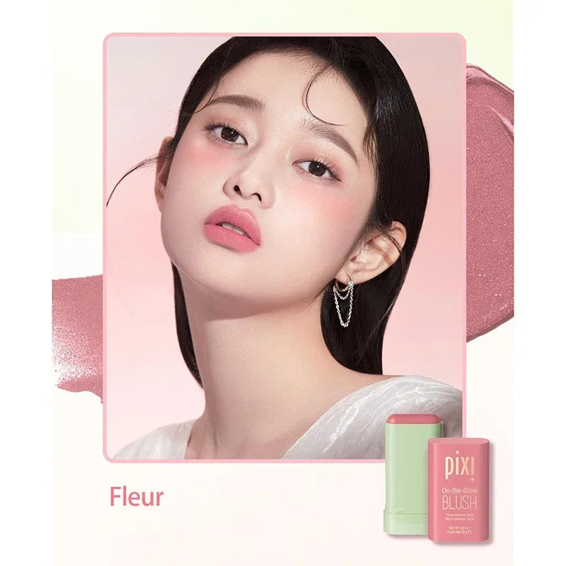 PIXI 3-in-1 Cheek Lip Tinted Moistured Blush Stick Silky Brighten Blush Cream Blusher Cosmetics Tubes Matte Contour Makeup