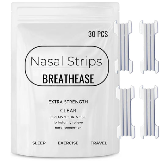 30/60PCS Nose Strips Extra Strength Nasal Strips Relief Strips for Better Sleep Transparent Anti Snoring Strips for Men & Women