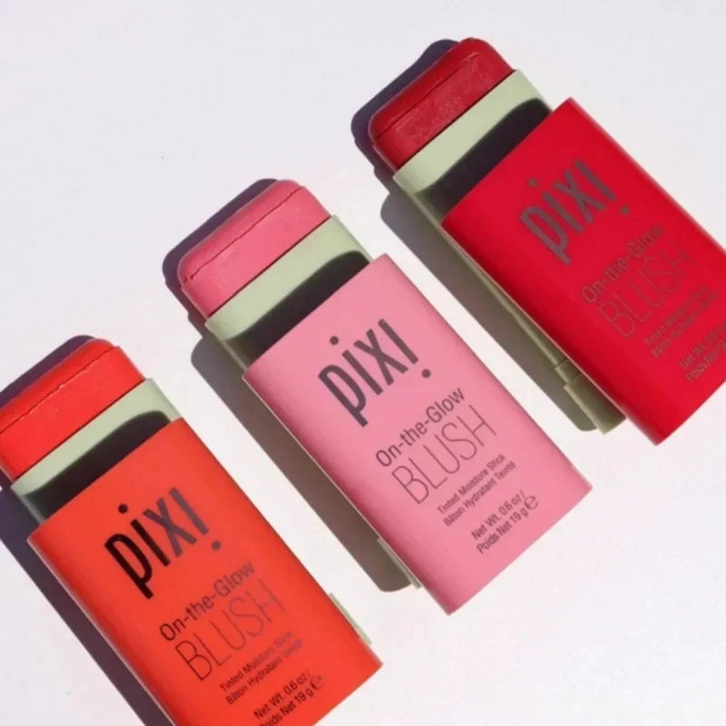 PIXI 3-in-1 Cheek Lip Tinted Moistured Blush Stick Silky Brighten Blush Cream Blusher Cosmetics Tubes Matte Contour Makeup