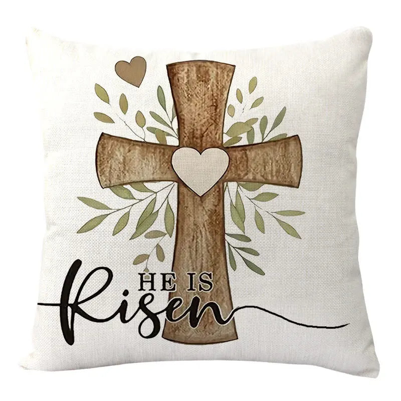 2025 Easter Rabbit Table Runner Linen Bunny Dining Table Cloth Placemat Spring Holiday Happy Easter Decoration For Home Kitchen