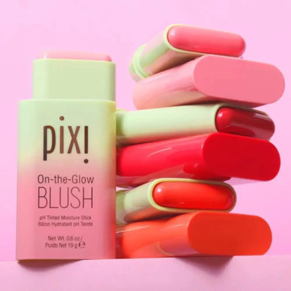 PIXI 3-in-1 Cheek Lip Tinted Moistured Blush Stick Silky Brighten Blush Cream Blusher Cosmetics Tubes Matte Contour Makeup