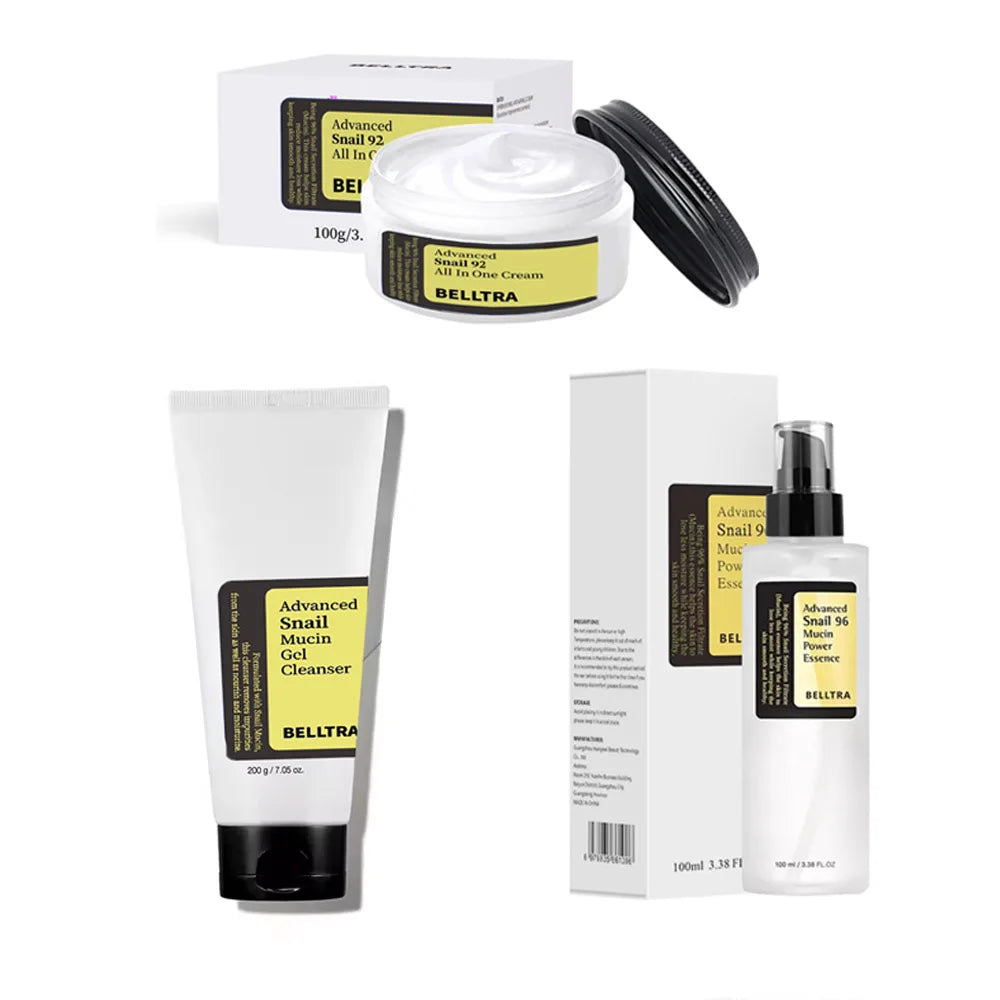 Snail mucin 96% Korean Skin Care Facial Essence Fading Fine Lines Repair Essence Firming Facial Snail Brightening Anti-Aging Set