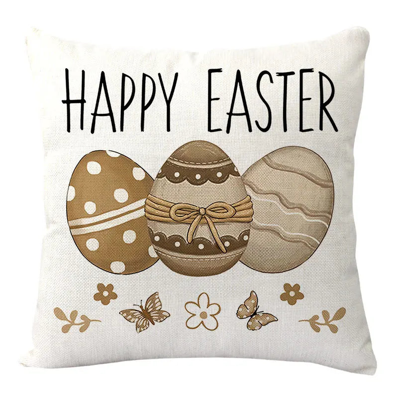 2025 Easter Rabbit Table Runner Linen Bunny Dining Table Cloth Placemat Spring Holiday Happy Easter Decoration For Home Kitchen