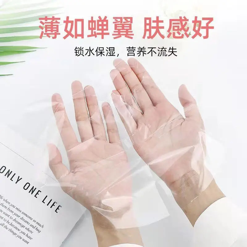 100pcs Masks Wrap Face Plastic Film Full Face Cleaner Mask Neck Stickers Paper Disposable Transparent Facial Beauty Makeup Tools