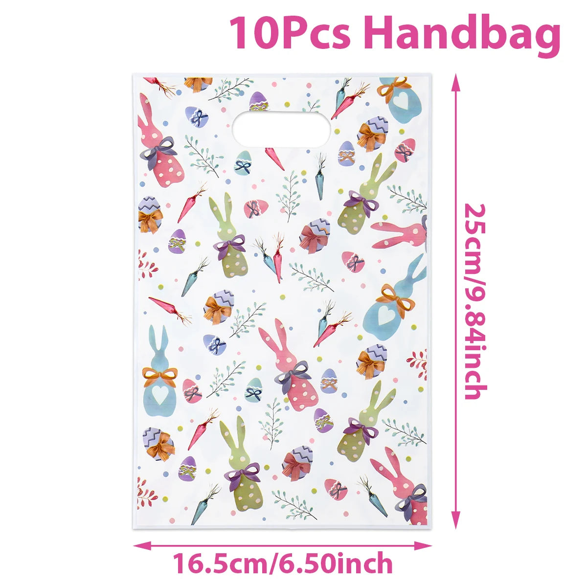 Happy Easter Candy Gifts Bags Bunny Rabbit Eggs Cookies Packing Bag Easter Decoration For Home Happy Birthday Party Supplies