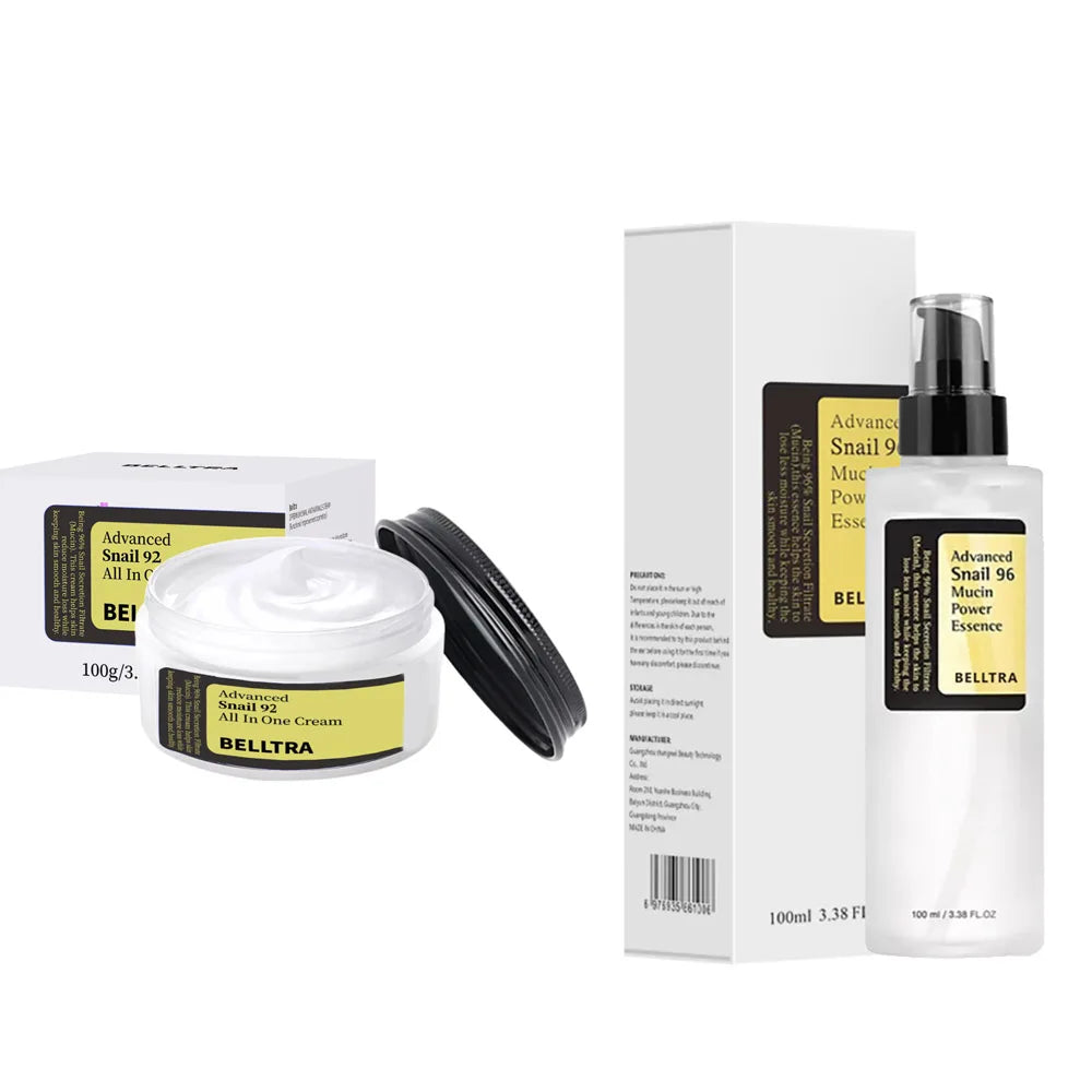 Snail mucin 96% Korean Skin Care Facial Essence Fading Fine Lines Repair Essence Firming Facial Snail Brightening Anti-Aging Set