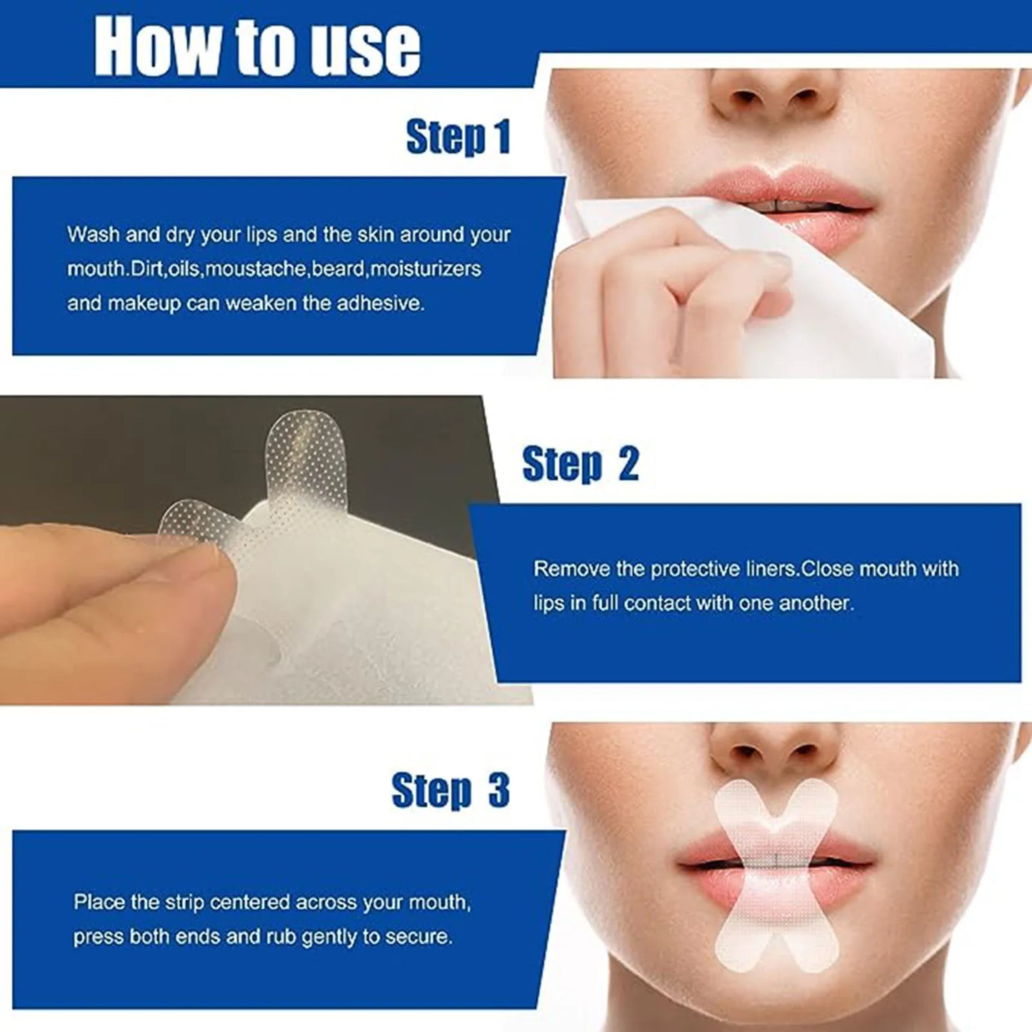 Anti Snoring Mouth Tape Transparent Breath Nasal Strips Right Aid Stop Snoring Nose Patch Good Sleeping Aid Mouth Guard Device